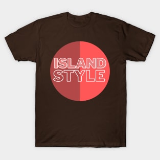 island style hawaii red tricolor circle T-Shirt